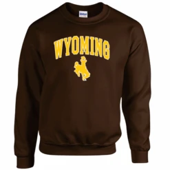 Wyoming Cowboys Traditional Crewneck – Brown