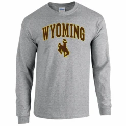 Wyoming Cowboys Traditional L/S Tee – Grey