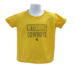 Wyoming Cowboys Infant Athletic Tee – Gold