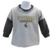 Wyoming Cowboys Infant Layered Tee – Grey/Brown