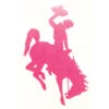 Wyoming Cowboys 3″ Bucking Horse Decal – Pink -Sportswear Discount Store 28012