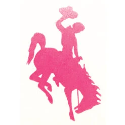 Wyoming Cowboys 6″ Bucking Horse Decal – Pink