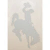 Wyoming Cowboys 1.7″ Bucking Horse Decal – Reflective White -Sportswear Discount Store 28013