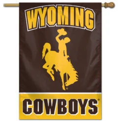Wyoming Cowboys Vertical Flag – Brown/Gold
