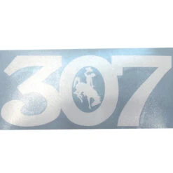 Wyoming Cowboys 307 6″ Wide Decal – White