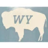 Wyoming Buffalo W/WY Decal 4″ – White -Sportswear Discount Store 32996