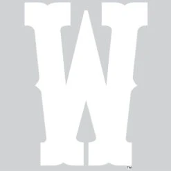 Wyoming Cowboys 6″ “W” Decal – White
