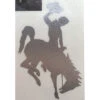Wyoming Cowboys Bucking Horse Decal 3″ – Chrome