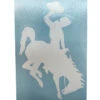 Wyoming Cowboys Bucking Horse Decal 3″ – White -Sportswear Discount Store 38099 1