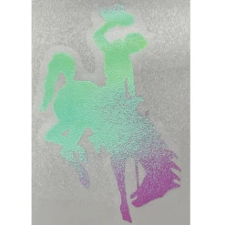 Wyoming Cowboys Bucking Horse Decal 3″ – Opal Yellow