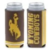 Wyoming Cowboys Slim Can Cooler – Brown/Gold -Sportswear Discount Store 49086