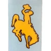 Wyoming Cowboys Bucking Horse 3″ Decal – Gold/Brown