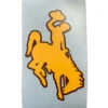 Wyoming Cowboys 6″ Bucking Horse 2 Color Decal – Gold/Brown -Sportswear Discount Store 50185