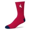 One Wyoming State Flag Sock – Red/Navy