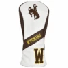 Wyoming Cowboys Fairway Wood Cover – White/Brown -Sportswear Discount Store 56111 1