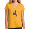 Wyoming Cowboys Women’s District Re-Tee V-Neck – Maize -Sportswear Discount Store 57081