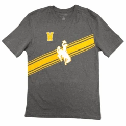Wyoming Cowboys Slant Stripe S/S Tee – Charcoal