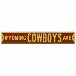Wyoming Cowboys Avenue Street Sign – Brown
