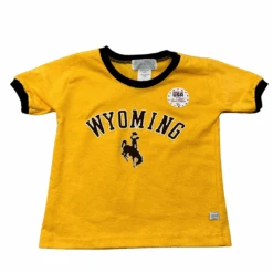 Wyoming Cowboys Infant Ringer Tee – Gold/Brown