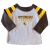 Wyoming Cowboys Infant Raglan L/S Tee – Grey/Brown/Gold -Sportswear Discount Store 60844