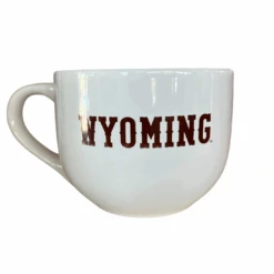 Wyoming Cowboys Ceramic Cappuccino Mug – White
