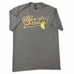 Wyoming Cowboys Retro Tail S/S Tee – Grey Frost