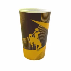 Wyoming Cowboys 22 Oz Plastic Cup – Brown/Gold