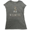 Wyoming Cowboys Women’s Pistol Pete S/S Tee – Grey -Sportswear Discount Store 61836