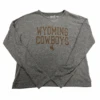 Wyoming Cowboys Women’s Short Crew – Charcoal -Sportswear Discount Store 61842