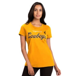 Wyoming Cowboys Women’s Record Setter S/S Tee – Gold