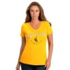 Wyoming Cowboys Women’s Run V-Neck S/S Tee – Gold -Sportswear Discount Store 6J22Y725 UWY f