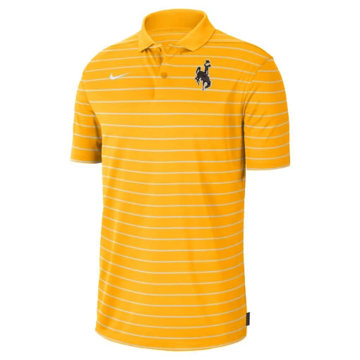 Nike Wyoming Cowboys Victory Stripe Polo – University Gold/White -Sportswear Discount Store BCS 20221002 ZDJ4917 E000100WYMG 717 2