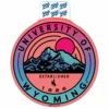 Wyoming Cowboys Ombre Mountain Decal -Sportswear Discount Store BKG5B STICKER