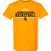 Wyoming Cowboys 2022 Basketball Tee – Gold -Sportswear Discount Store Basketball mockup scaled 1