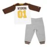 Wyoming Cowboys Toddler Jingtinglers Football Set – Brown/Grey -Sportswear Discount Store COSS20269 WYOM F 1