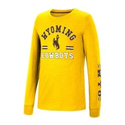 Wyoming Cowboys Youth Rooftop L/S Tee – Gold