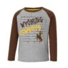 Wyoming Cowboys Toddler East End L/S Tee – Grey/Brown -Sportswear Discount Store COTL80301HG WYOM MF