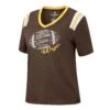 Wyoming Cowboys Women’s Football S/S Tee – Brown/Gold -Sportswear Discount Store COTS31139 WYOM MF