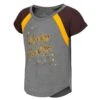 Wyoming Cowboys Toddler Chloe S/S Tee – Grey -Sportswear Discount Store COTS80333SM WYOM MF