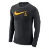 Nike Wyoming Cowboys Swoosh L/S Tee – Black Heather