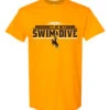 Wyoming Cowboys 2022 Swim & Dive Tee – Gold -Sportswear Discount Store Swim and dive mockup scaled 1