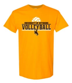 Wyoming Cowgirls 2022 Volleyball Tee – Gold