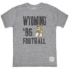Wyoming Cowboys 86 Football S/S Tee – Grey -Sportswear Discount Store WYOR2980A RB120 STG