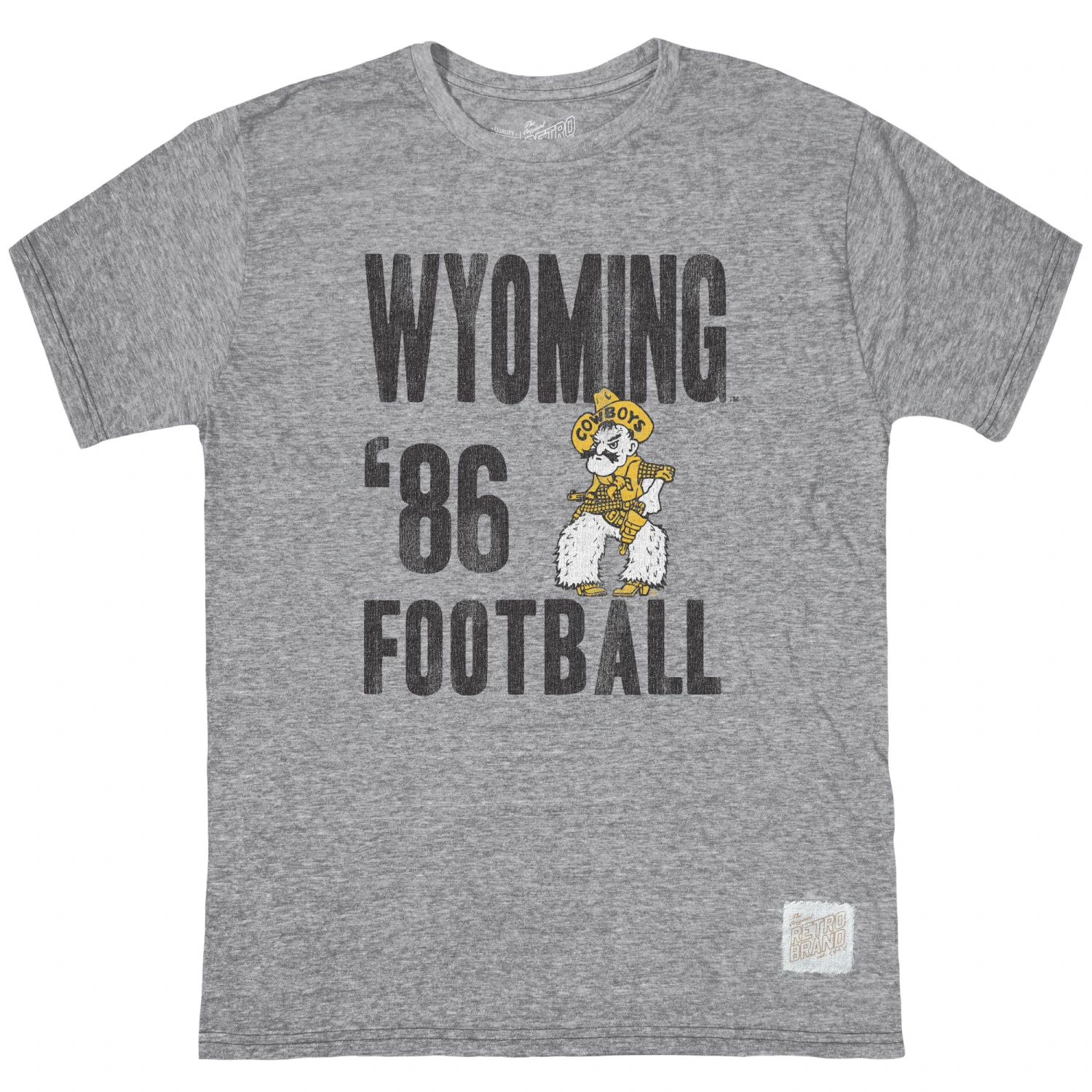 Wyoming Cowboys 86 Football S/S Tee – Grey