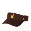 Wyoming Cowboys Visor – Brown -Sportswear Discount Store WYOVSR0020 30 Left scaled 1