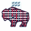 Wyoming State Flag Plaid Buffalo Decal