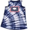 Wyoming State Flag Tie Dye Tank Top – Navy/White -Sportswear Discount Store Wyoming State Flag Tie Dye Tank Top NavyWhite