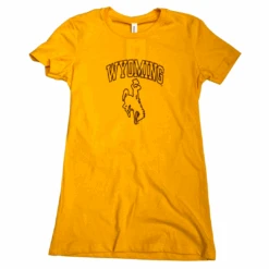 Wyoming Cowboys Women’s Outline S/S Tee – Gold