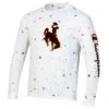 Wyoming Cowboys Paint Splatter Women’s L/S Tee – White -Sportswear Discount Store apc03593914 ct1092 000 ftq mq 1 3908587