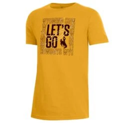 UA Wyoming Cowboys Youth S/S Tee – Steel Gold